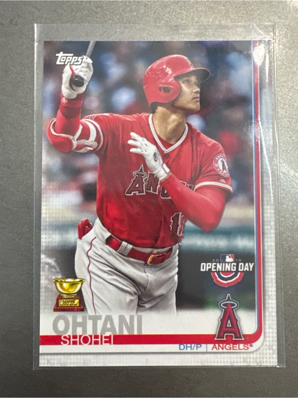 Topps Baseball Card with Red and Blue Accents